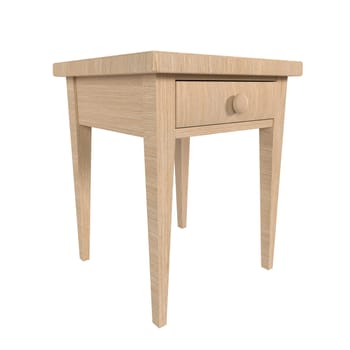 Wooden Nightstand isolated on white background