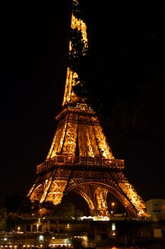 Paris, France Eiffel Tower in the evening. High quality photo