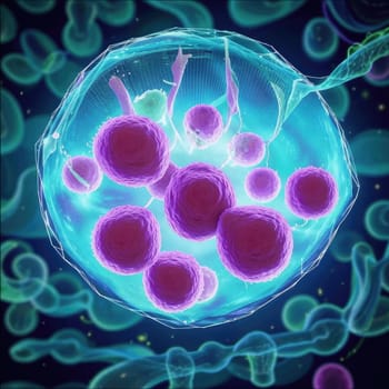 Illustration of a set of cells. Reproduction technologies. In vitro gametogenesis. This technique transforms skin cells into induced stem cells, which can then be turned into eggs and sperm.