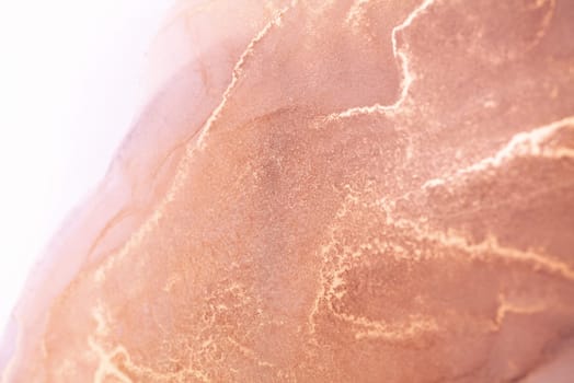 A close-up abstract image of swirling ink in shades of rose gold and grey. The intricate patterns create a unique and mesmerizing visual experience.