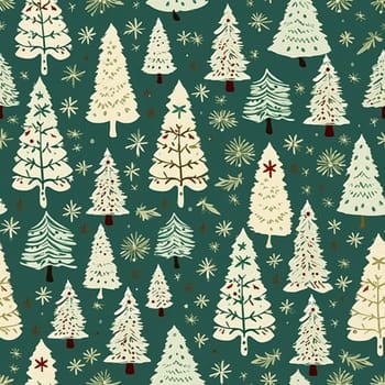 Christmas tree seamless pattern, tileable holiday country print for wallpaper, wrapping paper, scrapbook, fabric and product design inspiration