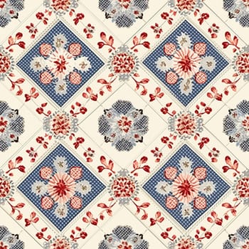 Seamless pattern, tileable country cottage style print for wallpaper, wrapping paper, scrapbook, fabric and product design idea