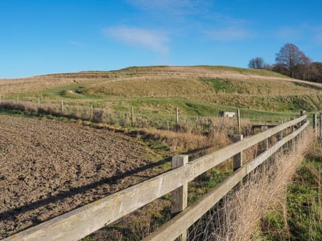 Blewburton Hill, the site of an Iron Age hill fort, Oxfordshire, UK
