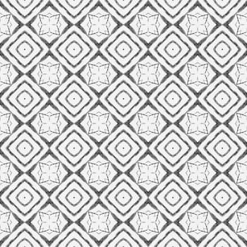 Textile ready gorgeous print, swimwear fabric, wallpaper, wrapping. Black and white astonishing boho chic summer design. Hand drawn tropical seamless border. Tropical seamless pattern.