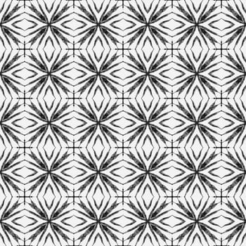 Mosaic seamless pattern. Black and white surprising boho chic summer design. Textile ready wondrous print, swimwear fabric, wallpaper, wrapping. Hand drawn green mosaic seamless border.