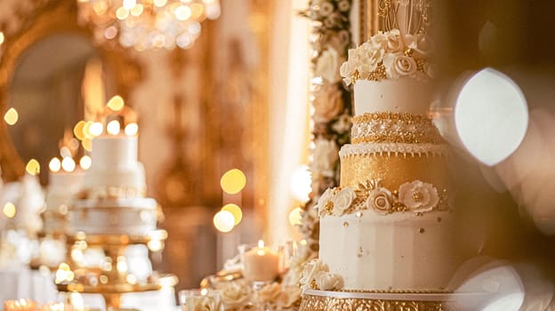 Grand wedding decoration in the country manor, floral decor and event celebration, flowers, wedding aisle and tablescape in the garden, English countryside style idea