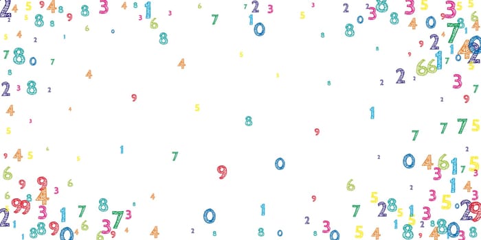Falling letters of English language. Colorful childish flying characters of Latin alphabet. Foreign languages study concept. Back to school banner .