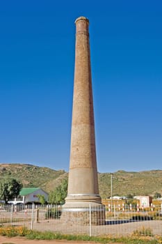 Smokestack in Okiep, a small mining town in the Northern Cape Namaqualand. Built by the Cape Copper Company as ventilation shaft in 1880 and is a national monument