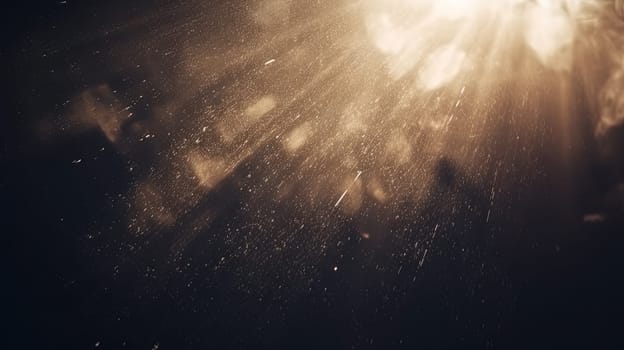 Dust rays background. God rays in the textured air. Generated AI