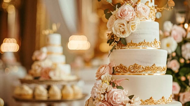 Grand wedding decoration in the country manor, floral decor and event celebration, flowers, wedding aisle and tablescape in the garden, English countryside style idea
