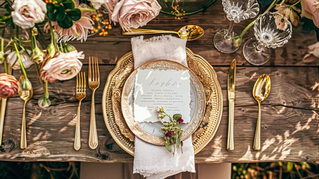 Grand wedding decoration in the country manor, floral decor and event celebration, flowers, wedding aisle and tablescape in the garden, English countryside style idea