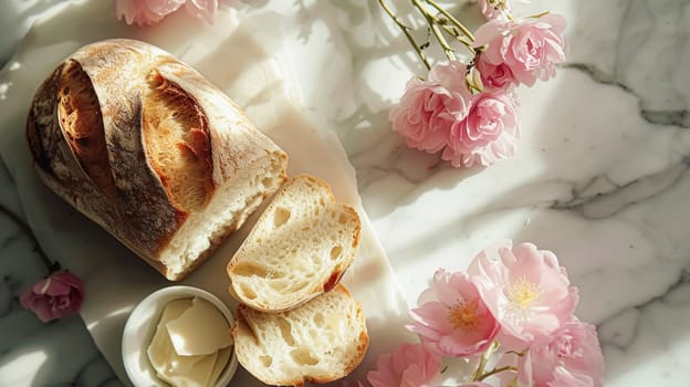 Bread and butter, homemade baking and traditional food, country life