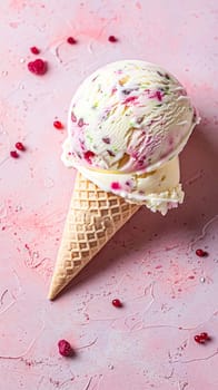 Ice cream colourful summer treat, sweet dessert in summertime, holiday food idea