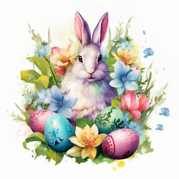 Happy Easter background with Easter eggs. High quality photo