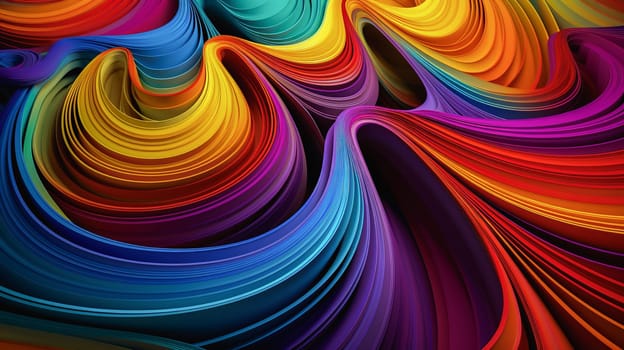 Stunning abstract multicolour spectrum. Colorful background. Ai art