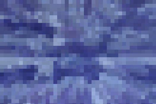 Abstract gradient background from many blue square pixels of different brightness. Background for design.