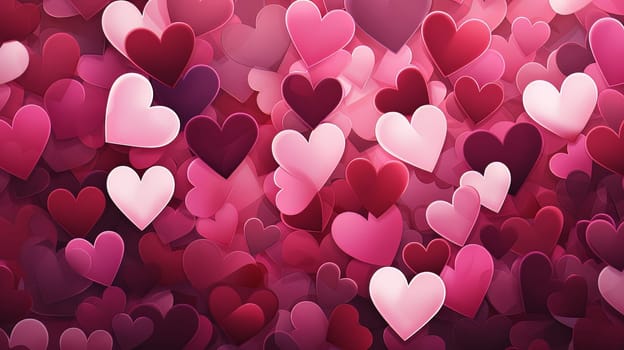 Beautiful Valentines day hearts background. High quality photo