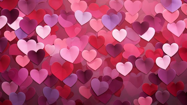 Beautiful Valentines day hearts background. High quality photo