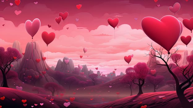 Beautiful abstract Valentines day hearts background. High quality photo