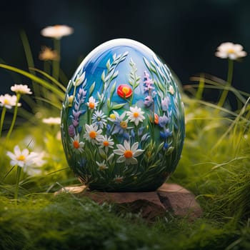 Happy Easter background with Easter eggs. High quality photo