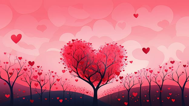 Beautiful abstract Valentines day hearts background. High quality photo