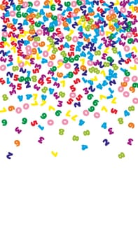 Concept of school background. Colorful childish falling letters of English language. Foreign languages study concept. Back to school banner .