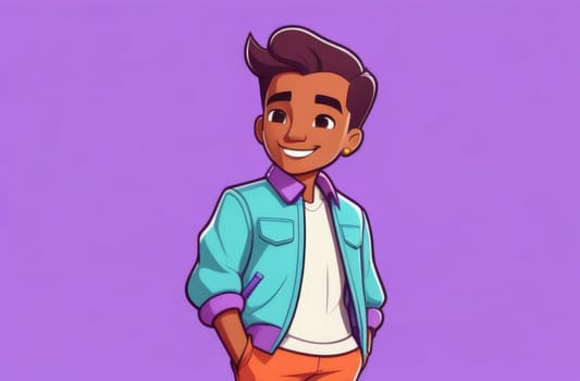Handsome young guy. Fashion Hairstyle haircut.
