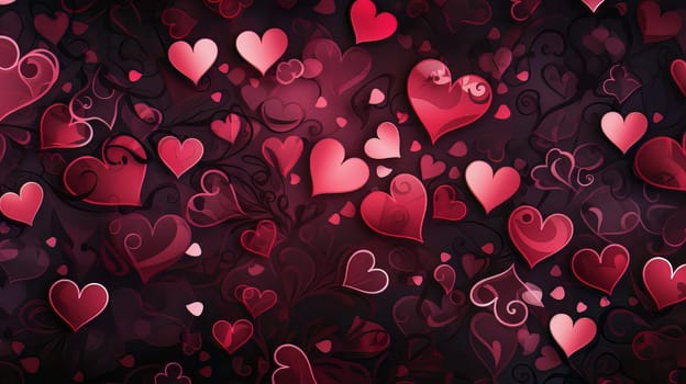 Beautiful Valentines day hearts background. High quality photo