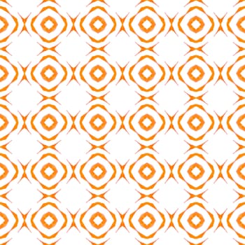 Hand drawn tropical seamless border. Orange curious boho chic summer design. Textile ready astonishing print, swimwear fabric, wallpaper, wrapping. Tropical seamless pattern.