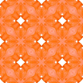 Striped hand drawn design. Orange memorable boho chic summer design. Repeating striped hand drawn border. Textile ready worthy print, swimwear fabric, wallpaper, wrapping.