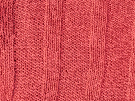 Fiber Knitted Fabric. Organic Woven Pattern. Weave Jacquard Winter Background. Abstract Wool. Red Linen Thread. Nordic Christmas Canvas. Cotton Decor Cashmere. Closeup Knitted Wool.