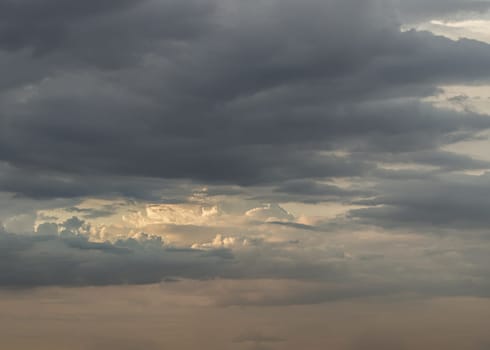 Amazing clouds like a heaven for background wallpaper and texture. The sky is being covered with fluffy white clouds, Concept idea of Imaginative clouds nature, Nature abstract composition, Copy space, Selective focus.