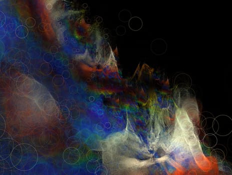 Imaginatory lush fractal texture image abstract background