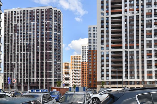 Novoivanovskoe, Russia - 8 June. 2024. Innovation Residential complex of a construction company Granel