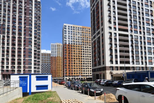 Novoivanovskoe, Russia - 8 June. 2024. Innovation Residential complex of a construction company Granel