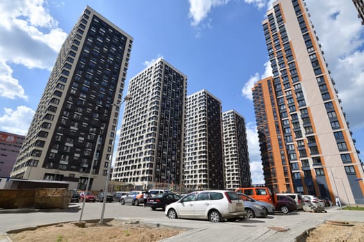 Novoivanovskoe, Russia - 8 June. 2024. Innovation Residential complex of a construction company Granel