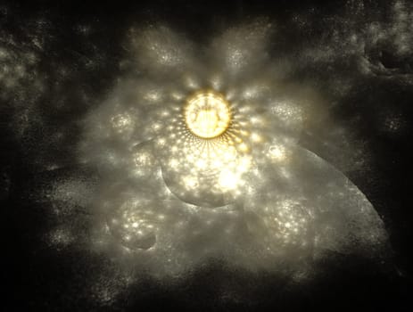 Imaginatory lush fractal texture image abstract background