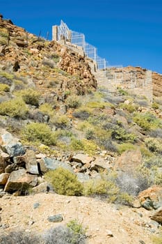 Stairs to Simon van der Stel's copper mine near the town of Springbok, in the Northern Cape Namaqualand