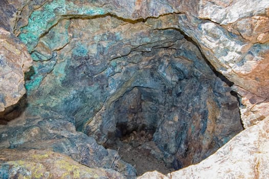 Inside Simon van der Stel's copper mine near the town of Springbok, in the Northern Cape Namaqualand