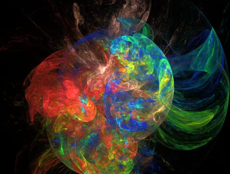 Imaginatory lush fractal texture image abstract background