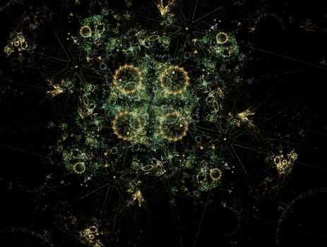Imaginatory lush fractal texture image abstract background