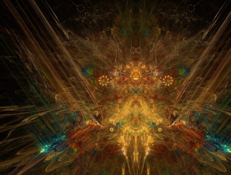 Imaginatory lush fractal texture image abstract background