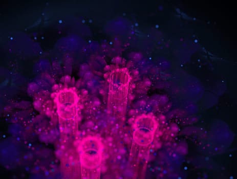 Imaginatory lush fractal texture image abstract background