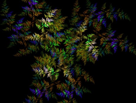 Imaginatory lush fractal texture image abstract background