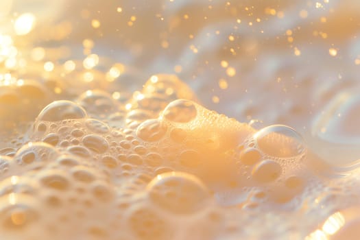 texture of soap bubbles while cleaning