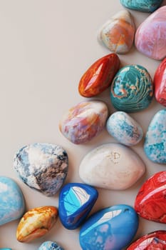 colored stones, nature Generative AI,
