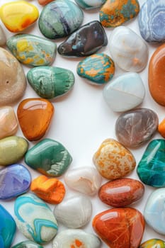 colored stones, nature Generative AI,