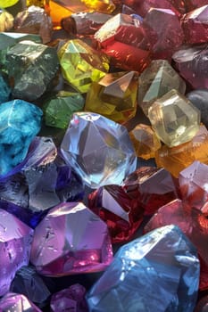 colored stones, nature Generative AI,
