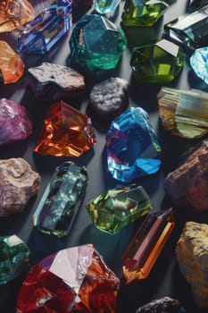 colored stones, nature Generative AI,