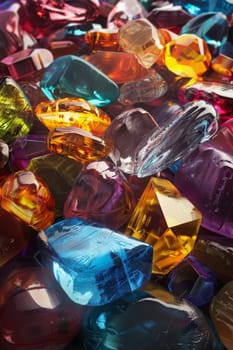colored stones, nature Generative AI,